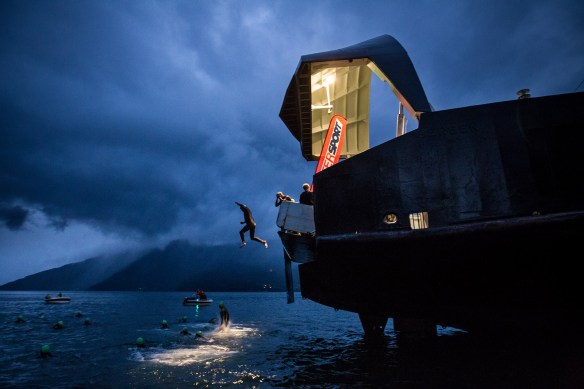 Sometimes when the ferry food is really bad, there is no option but evacuation.