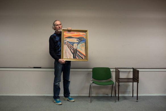 The Academic Scream. Ethics professor Knut Ims and his Scream pastiche.